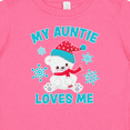 thumbnail image 4 of Inktastic Polar Bear My Auntie Loves Me in Santa Hat with Snowflakes Boys or Girls Baby T-Shirt, 4 of 5