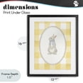 thumbnail image 4 of Stupell Industries Farmhouse Little Bunny on Yellow Gingham Black Framed Print Under Glass, 13 x 16, by The Paper Curator, 4 of 8