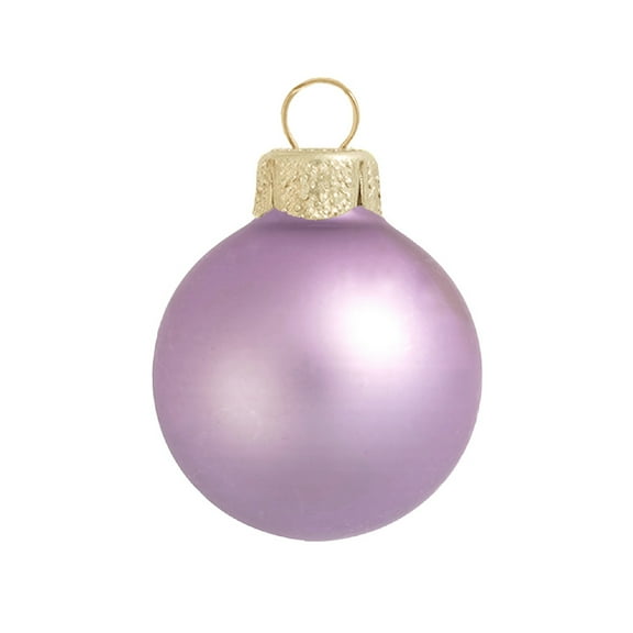 2ct Matte Soft Lavender Purple Glass Ball Christmas Ornaments 6" (150mm)