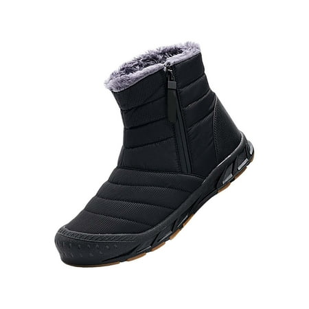 

NOKIO Men S Snowshoeing Fleece-Lined Boots Men S Snow Walking Anti-Skid Shoes Men S Fleece-Lined Snowfield High-Top Boots Warm And Snow Boots Fashion In Cold Men S Cold-Resistant Snow Boots