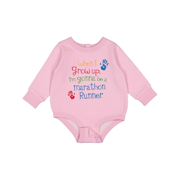 Inktastic Marathon Runner Future Baby Fleece Bodysuit