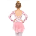 thumbnail image 5 of Grblisyd Ballet Leotards for Girls Bow Print Long Sleeve Gymnastics Dance Leotard Outfits with Tulle Skirt, 5 of 6