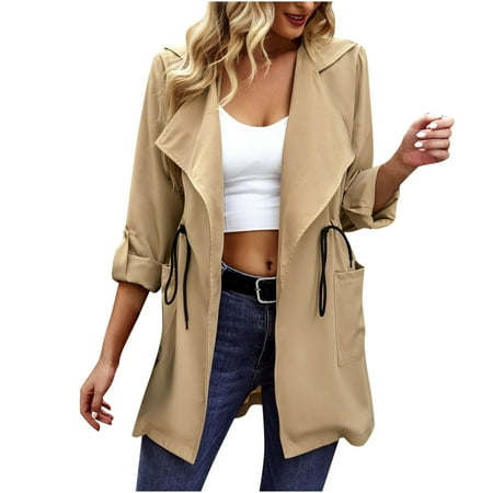 

Women s Casual Long Sleeve Classy Draped Open Front Jackets Long Cardigan Sweater Oversized Coat