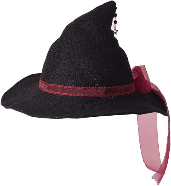 Knitted Wool Witch Hat with Wide Brim for Halloween Costume and Winter Wear