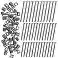 thumbnail image 1 of QUMIIRITY 100Pcs Bed Hardware Replacement Kit Universal Silver Bolts and Nuts Set for Furniture Assembly, 1 of 5