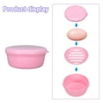 thumbnail image 4 of Uxcell Travel Soap Container 2 Pack Round Soap Holder Travel Case Box Pink, 4 of 5