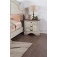 thumbnail image 2 of Traditional Look White Creamy Finish 4pc Bedroom Eastern King Size Bed Set Dresser Mirror Nightstand Wooden Furniture HB FB, 2 of 8