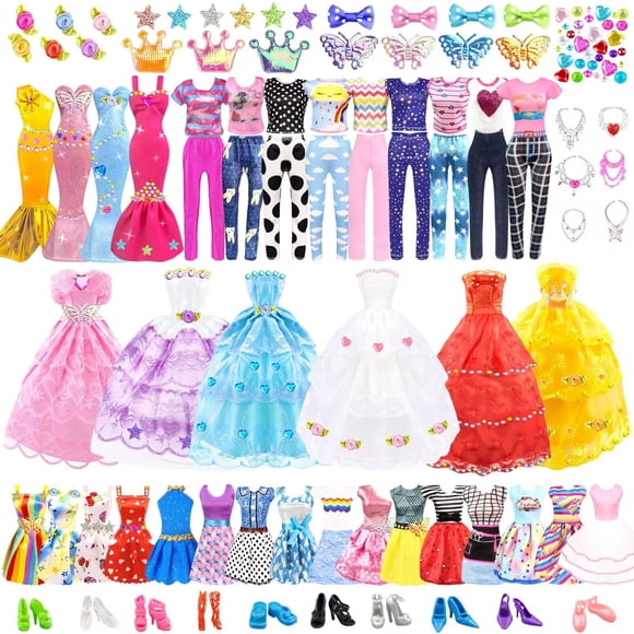 Kit de diseño de moda para ropa y accesorios para muñecas, 75 piezas