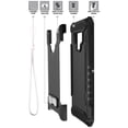 thumbnail image 4 of Case for Galaxy Note 9, Black Tri-Shield Rugged Cover [with Metal Kickstand + Wrist Strap Lanyard] for Samsung Galaxy Note 9 (SM-N960), 4 of 6