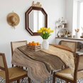 thumbnail image 3 of Farmhouse Beige Brown Table Cloth Waterproof Tablecloths, Vintage Wooden Striped Tablecloth Dining Table Cover for Kitchen Party Tabletop Outdoor, Square Tablecloth 54x54 Inch, 3 of 9