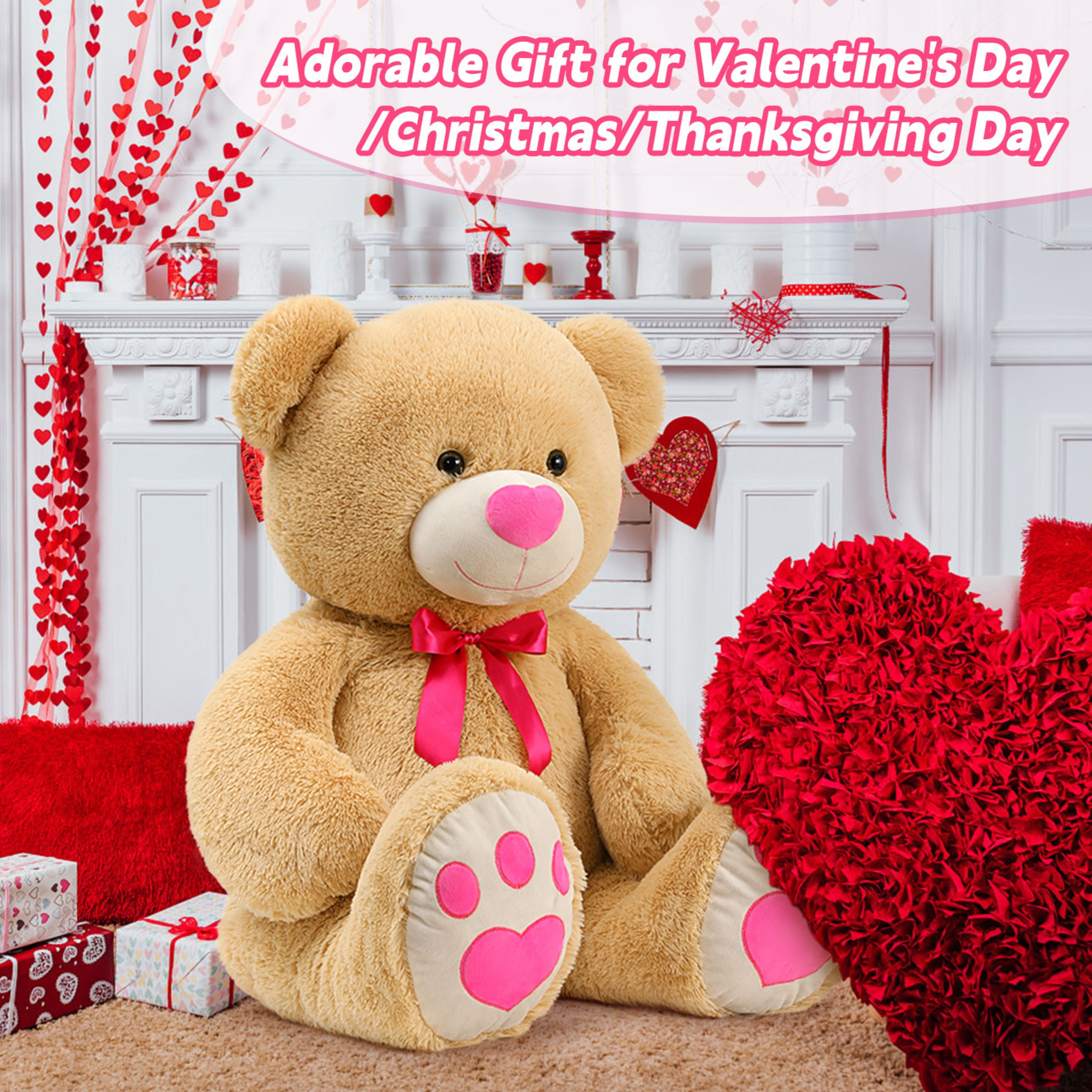 Muiteiur Giant Teddy Bear 35.4'' Giant Stuffed Animal Big Bear Plush Toy