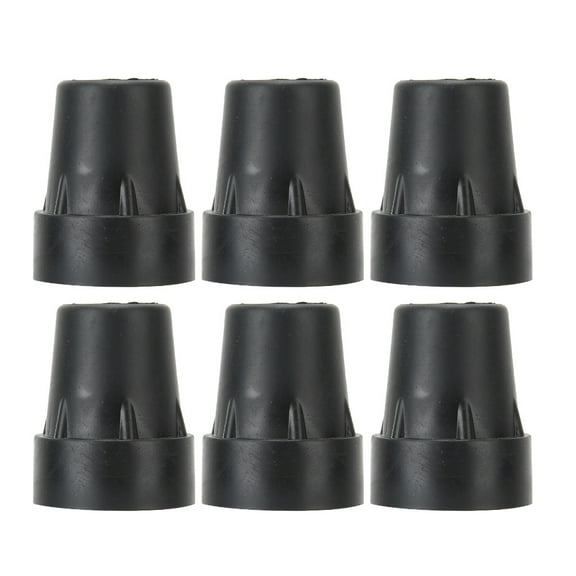 6pcs Walking Stick Cane Crutch Pad Plastic Single Leg Foot Covers Anti Slip Tips