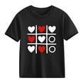 thumbnail image 3 of Agkizg Girls Graphic Tees,Kids Valentine's Day T-Shirt,Heart Print Everyday Top Valentines Themed Short Sleeve Cotton Shirt for Girls Cute Comfy Holiday, 3 of 5