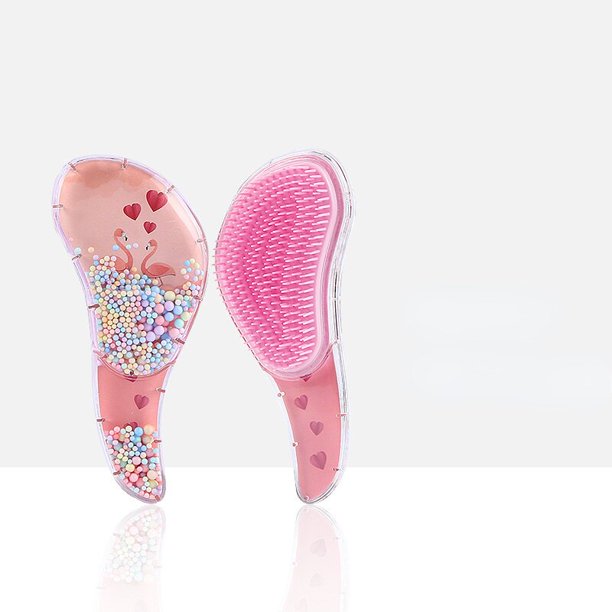 Peine mágico de dibujos animados para masaje, cepillo antiestático para el pelo de unicornio, desenredar enredos, ducha, cepillo para el pelo, accesorios de salón, color rosa