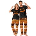 thumbnail image 5 of Matching Halloween Pajamas for Family Spider Web Ghost Short Sleeve Funny Pjs Pumpkin Candy Spooky Wide Leg Loungewear, Women:2XL, 5 of 6