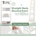 thumbnail image 6 of Giantex 4-Tier Bamboo Ladder Shelf, Wodden Bookshelf w/Fence Protection, Multifunctional Freestanding Plant Flower Display Stand, 6 of 8