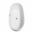 thumbnail image 5 of Rebecca 70 Inch Freestanding Bathtub in White with Matte Black Drain and Overflow Trim, 5 of 8