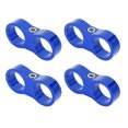 thumbnail image 1 of 4pcs Blue AN12 24mm Hose Separator Clamp Fitting Adapter with Wrench for Car Aluminum Alloy, 1 of 7