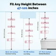 thumbnail image 6 of Corner Shower Caddy Tension Pole: Quick Installation 4-Tier Rustproof Bathroom Organizer Shelves for Bathtub Shampoo Storage - 47-121 inch Adjustable Floor Standing Bath Rack Holder - Silver, 6 of 14