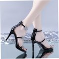 thumbnail image 4 of WASHWEPE 1Par Sandalias De Con Pedrería Para Mujer Color Negro Elegantes Y De Materiales, 4 of 8