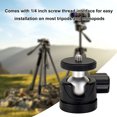 Rotation Mount Mini Orvunela Mini Desktop Tripod Ball Head with 360-Degree Rotation 1/4 ...