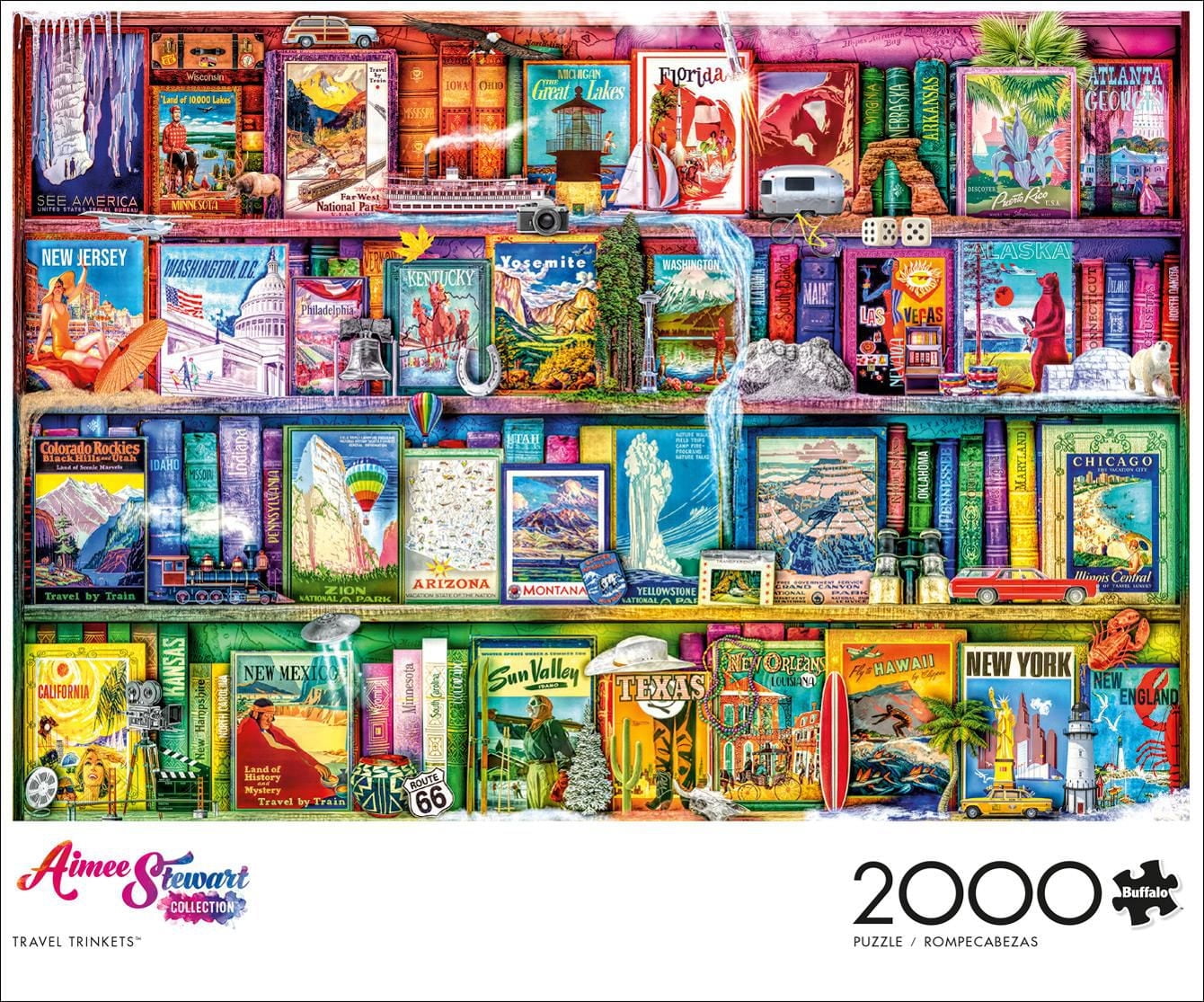 Buffalo Games - Le puzzle Aimee Stewart - Travel Trinkets - en 2000 pièces