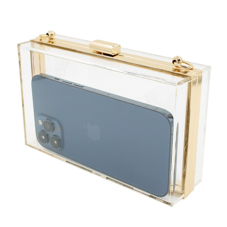 Wholesale New Fashion Transparent Acrylic Clutch Box Bag Clear Purse Women  Bag Evening Handbag From m.