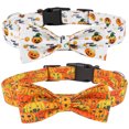 thumbnail image 1 of Collar para perro y gato de Halloween, 2 uds., con lazo, ajustable, cómodo, para perro de Halloween, 1 of 5