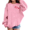 thumbnail image 5 of Otqutp Kids Oversized Sweatshirts with Heart Graphic Girls Long Sleeve Cotton Crewneck Sweatshirt Boys Cute Pullover Shirts, 5 of 6