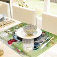 thumbnail image 5 of 6 Pcs Chicken Rooster Table Mats,Garden Life Placemats Waterproof Washable, Kitchen Table Decoration Placemats Modern Holiday Kitchen Table Decoration(12"x18"Linen), 5 of 7
