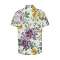 thumbnail image 5 of YUGYXL Shirts for Men Trendy Plus Size Button Down Lapel Boho Floral Shirt Holiday Beach Blouse Tops G Multicolor XXL, 5 of 5