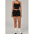 thumbnail image 2 of SKQIT 2 Piece Workout Sets for Women Spaghetti Straps Color Block Tank Top High Waist Booty Lifting Shorts Yoga Outfits, 2 of 7