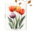 thumbnail image 3 of Qisvanset Framed Canvas Wall Art 12x16 Inch Isaiah Tulip Watercolor Spring Religious Wall Art, 3 of 5