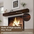 thumbnail image 3 of 60in.Solid Wood Fireplace Mantel Wall Shelves Wall Mounted Floating Shelf 60"W x 6"H x 8"D, Espresso, 3 of 5