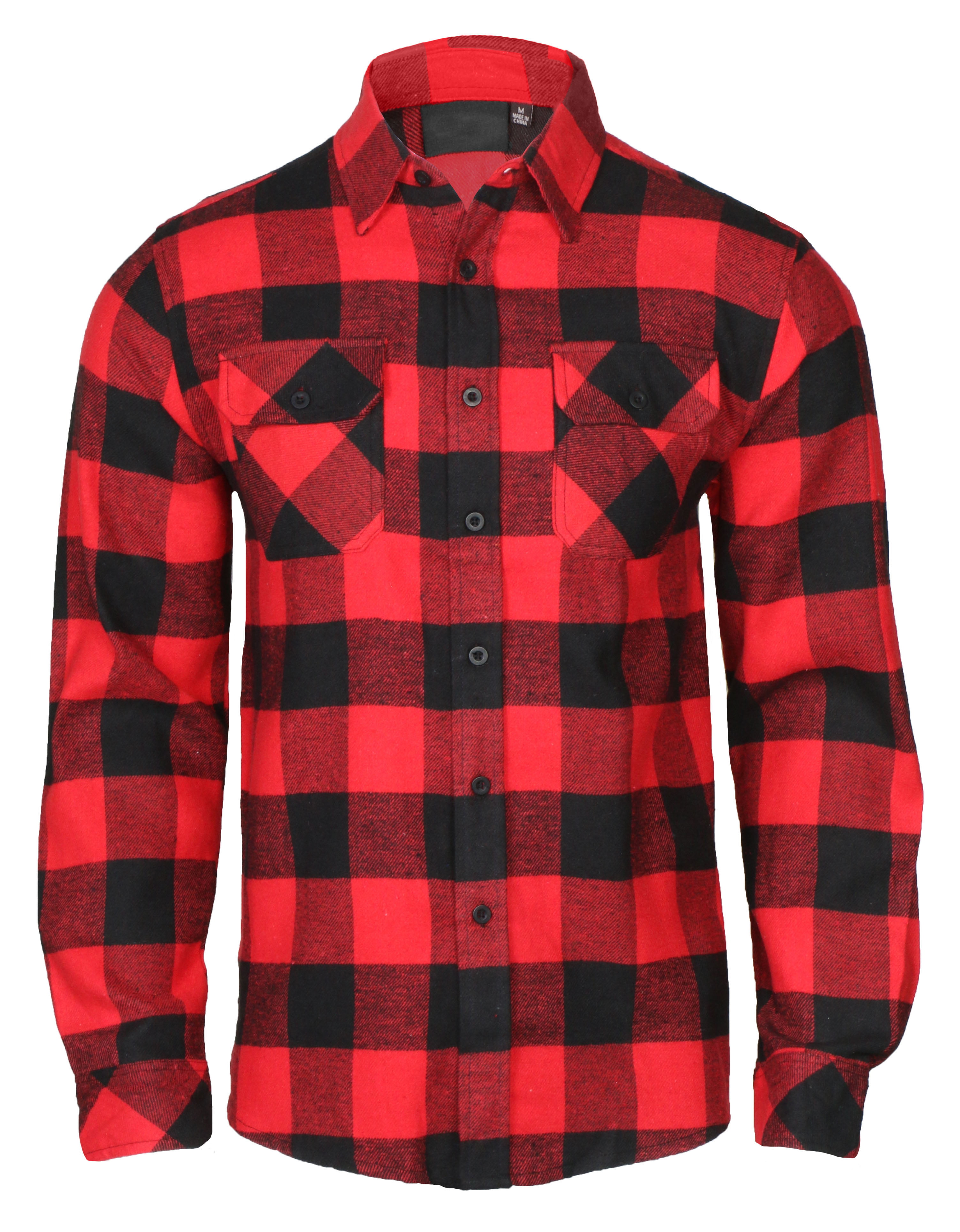 Men's Lightweight Hoodie Plaid Flannel Shirt - Walmart.com