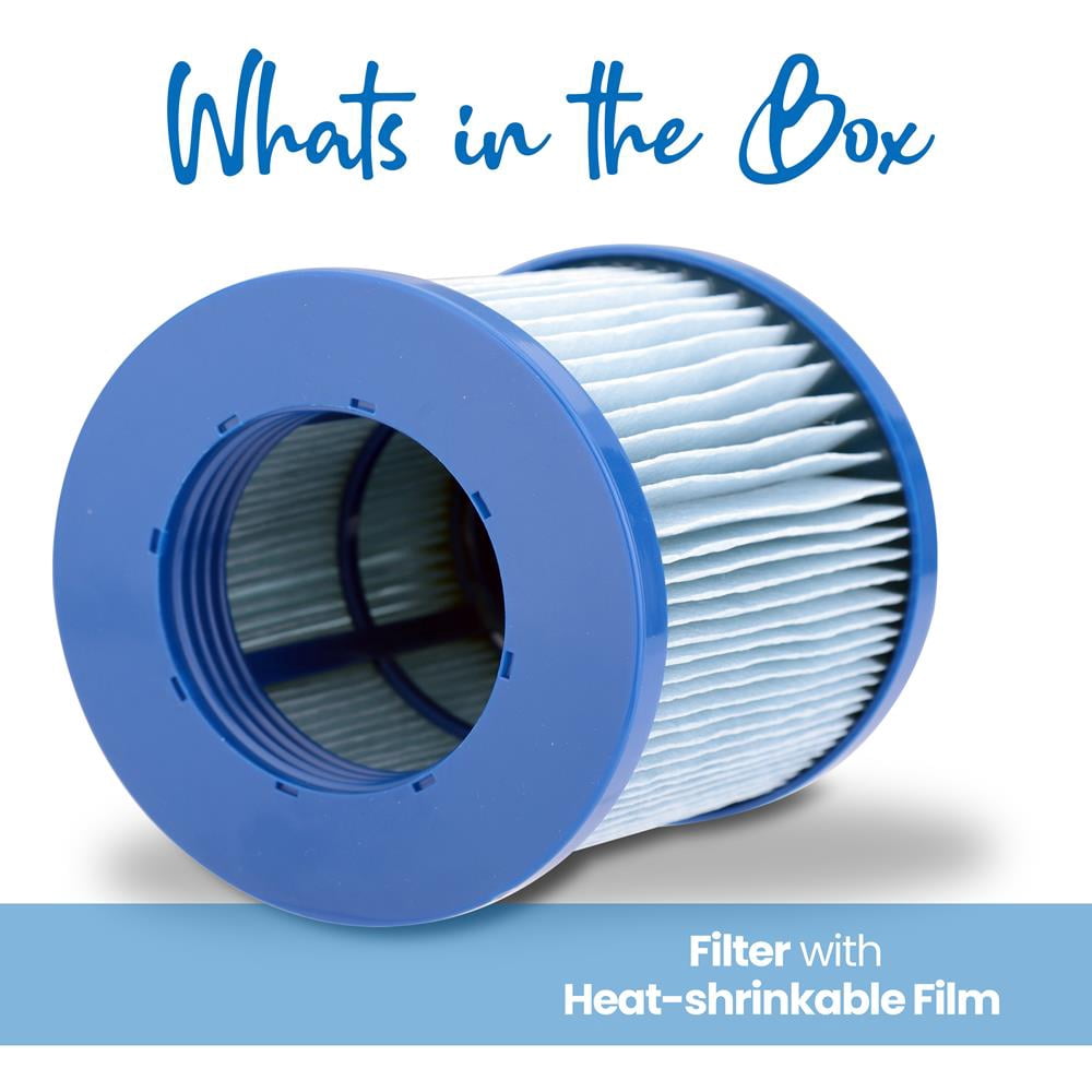 SereneLife Reusable Sunset Filter - Compatible W/ Inflatable Pool Spa, Filter Replacement Cartridge