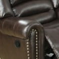 thumbnail image 4 of Benzara Individual Fun Bonded Leather & Plywood Recliner/Glider in Brown, 4 of 5