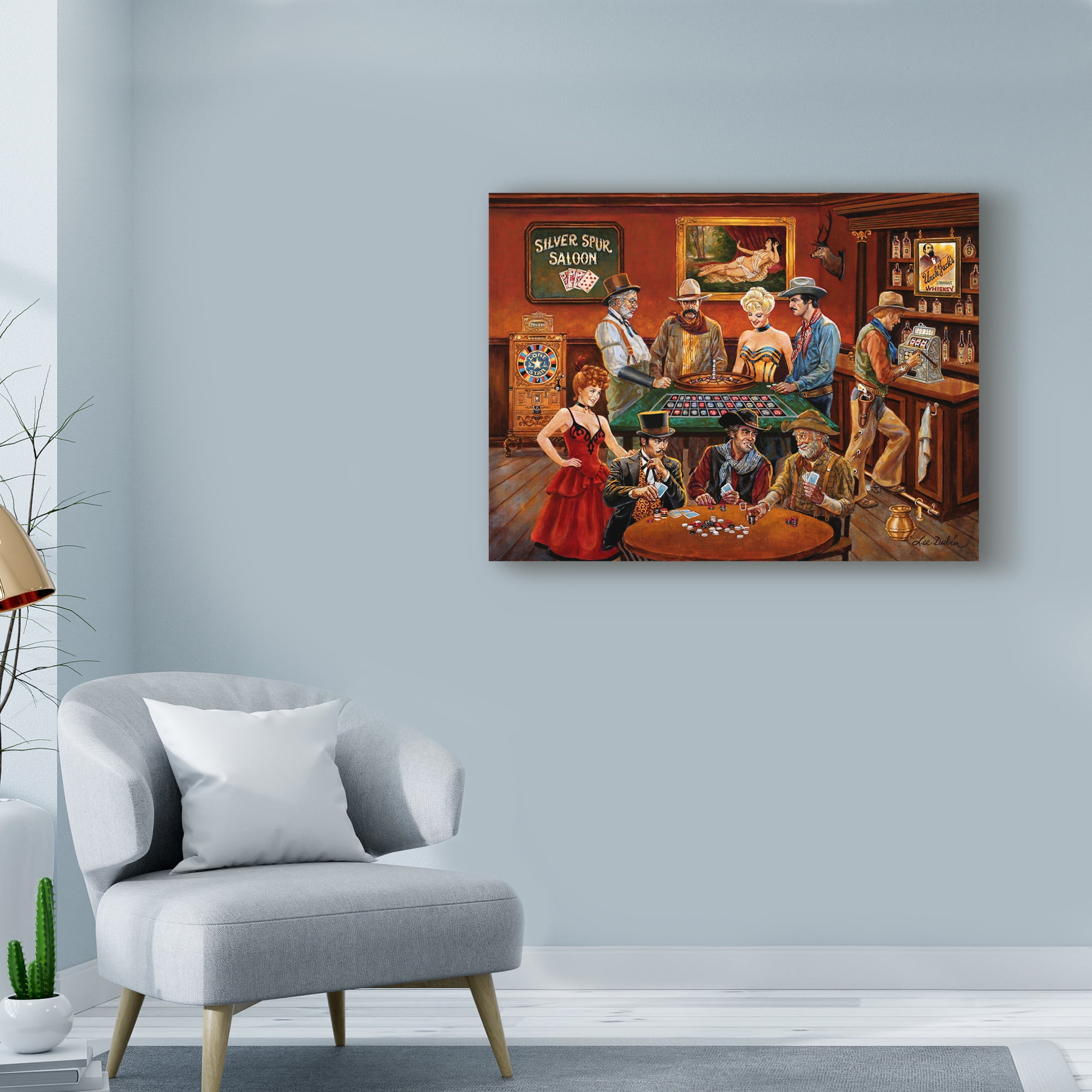 Trademark Fine Art 'The Gamblers' Canvas Art by Lee Dubin