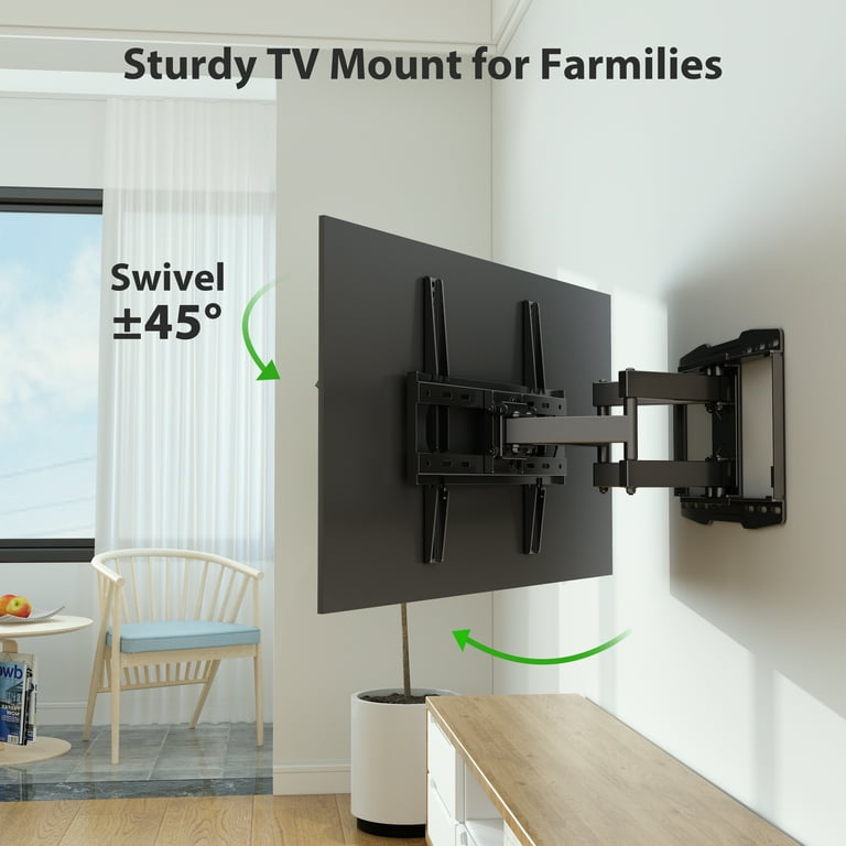 USX MOUNT Full Motion TV Wall Mount for 26 60 TVs Hold up to 99lbs with Max VESA 400x400mm 16 Wood Stud