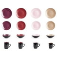 thumbnail image 7 of Colors Life 16pc Dinnerware Set - Very Berry, Stoneware, 4 Assorted Colors, Dishwasher Safe, Microwave Safe, Service for 4, 7 of 7