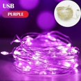 thumbnail image 3 of Guirnalda de luces LED para decoración navideña, lámpara con cable de cobre USB, cadena de luces para bodas, fiestas, cortina de luces de 1 m, 3 m, 5 m y 20 m, 3 of 5