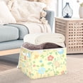 thumbnail image 3 of Yayeee Collapsible Cube Storage Bin with Lid Fabric Closet Decorative Basket with Handles, Colorful Flower, 3 of 7