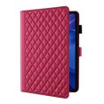 thumbnail image 2 of for Xiaomi Redmi Pad 2 2025 11 inch Case, Rhombus Pattern Multiple Viewing Angles Stand Slim Folio Cover (Red), 2 of 6