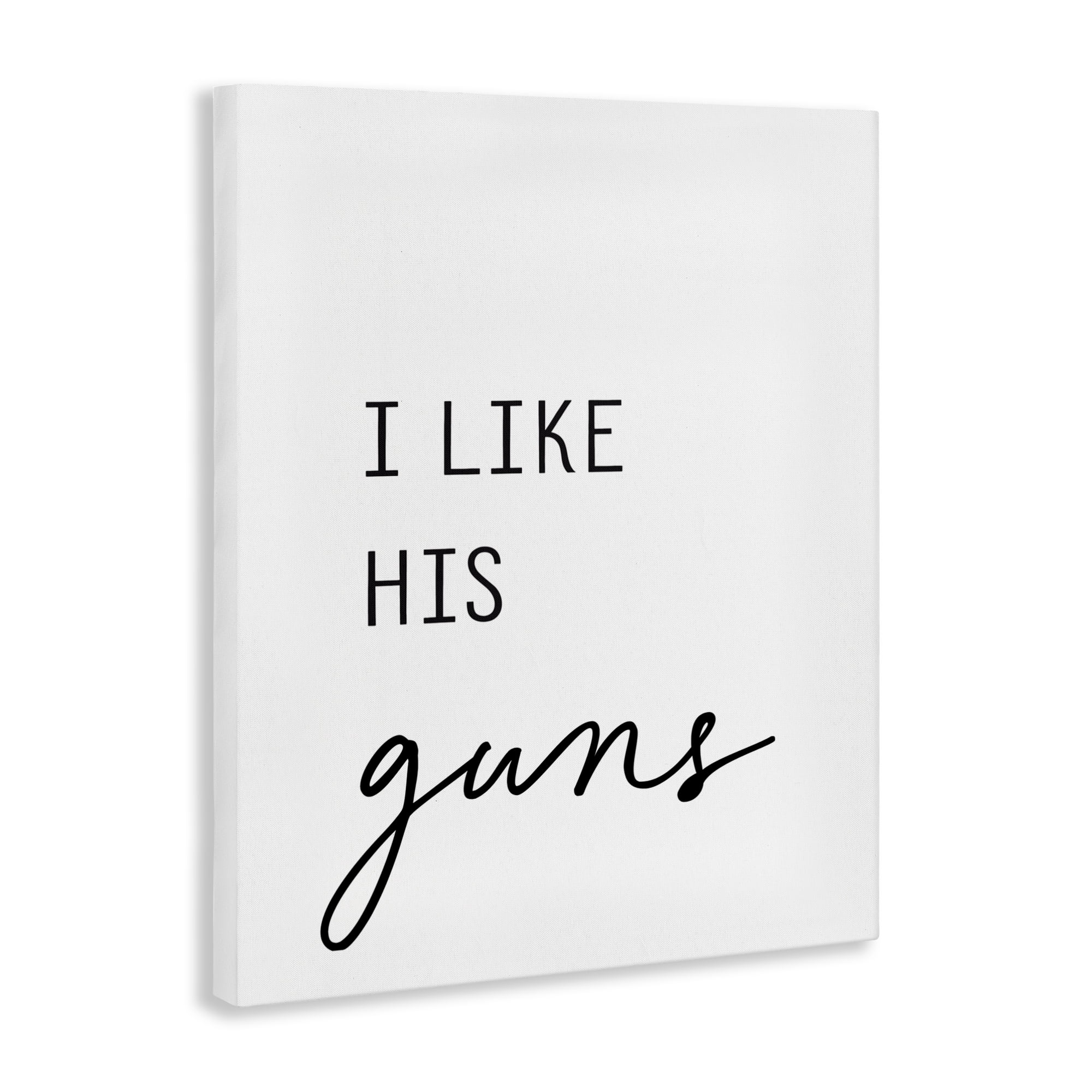 Like His Guns Canvas Wall Art, design by Lettered and Lined