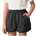 thumbnail image 4 of Antinious Child Girls Solid Adjustable Waist Versatile Fashion Sport Casual Shorts, 4 of 5