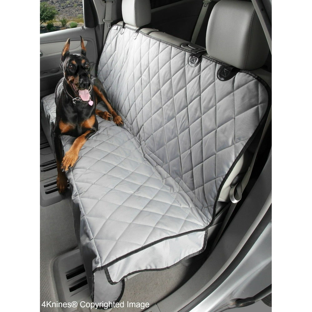 4Knines Dog Seat Cover with Hammock for Vehicles, Grey, XLarge