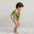 thumbnail image 4 of Gaeub Retro Warm Lemon Flower Print Infant Climbing Onesie,Toddler Outfit,Newborn Baby Bodysuit,Baby Boy Girl Clothes -3 Months, 4 of 6