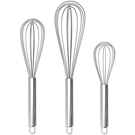 

SEEKFUNNING 3 Packs Whisk Stainless Steel 8 10 12 Egg Beater Set for Kitchen Cooking Baking Egg-whisk for Stirring & Blending Oval