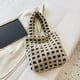 thumbnail image 3 of Bolsos de hombro de felpa para mujer, bolso con asa superior esponjoso para otoño e invierno (cuadros caqui), 3 of 8
