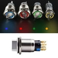 thumbnail image 3 of 19mm metal rotary switch locking button switch, with LED lighting switch 1NO1NC, 3 of 5